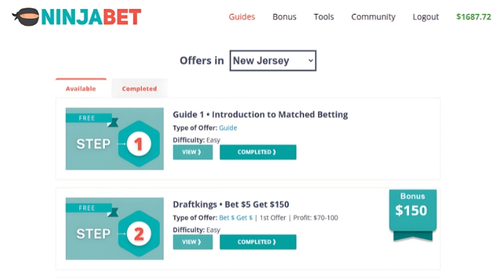 get-started-matched-betting-ninjabet-make-money-online-first-offer